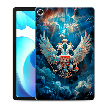 Силиконовый чехол на Realme Pad с принтом Герб флаг России