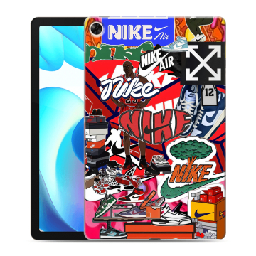 Силиконовый чехол на Realme Pad с принтом Найк Nike яркий
