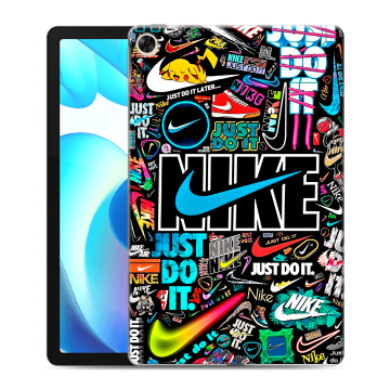 Силиконовый чехол на Realme Pad с принтом найк nike черный Силиконовый чехол на Realme Pad с принтом найк nike черный