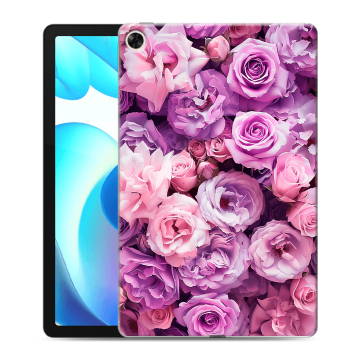 Силиконовый чехол на Realme Pad с принтом лавандовые розы