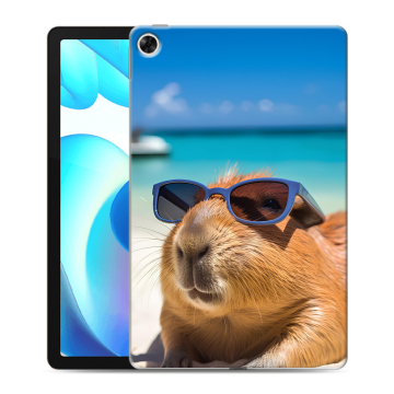 Силиконовый чехол на Realme Pad с принтом Капибара