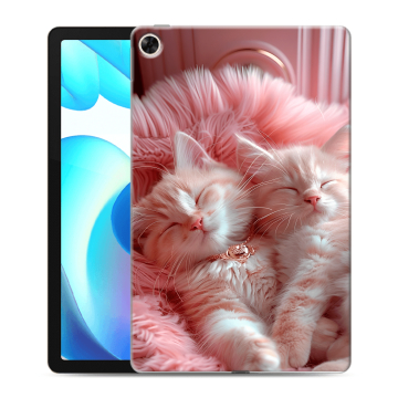 Силиконовый чехол на Realme Pad с принтом котята котики Силиконовый чехол на Realme Pad с принтом котята котики
