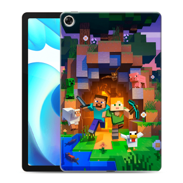 Силиконовый чехол на Realme Pad с принтом Майнкрафт Minecraft Силиконовый чехол на Realme Pad с принтом Майнкрафт Minecraft