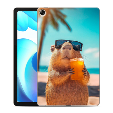 Силиконовый чехол на Realme Pad с принтом Капибара Силиконовый чехол на Realme Pad с принтом Капибара