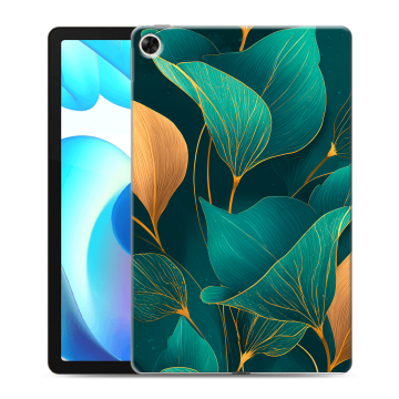 Силиконовый чехол на Realme Pad с принтом Листья и золото Силиконовый чехол на Realme Pad с принтом Листья и золото