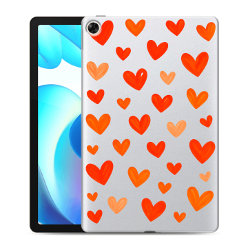 Силиконовый чехол на Realme Pad с принтом Сердечки Силиконовый чехол на Realme Pad с принтом Сердечки