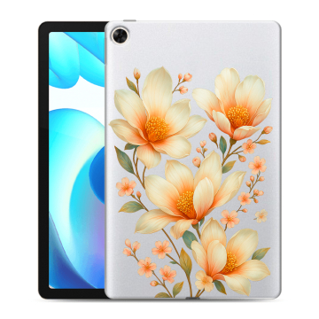 Силиконовый чехол на Realme Pad с принтом Цветы Силиконовый чехол на Realme Pad с принтом Цветы