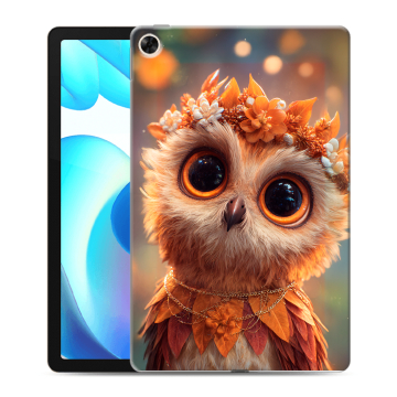Силиконовый чехол на Realme Pad с принтом Милая сова Силиконовый чехол на Realme Pad с принтом Милая сова