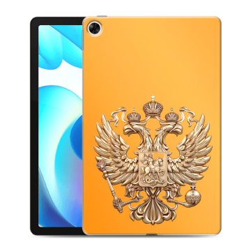 Силиконовый чехол на Realme Pad с принтом Герб Флаг России Силиконовый чехол на Realme Pad с принтом Герб Флаг России