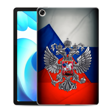 Силиконовый чехол на Realme Pad с принтом Флаг России