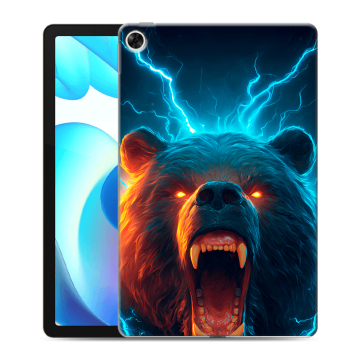 Силиконовый чехол на Realme Pad с принтом Медведь Силиконовый чехол на Realme Pad с принтом Медведь