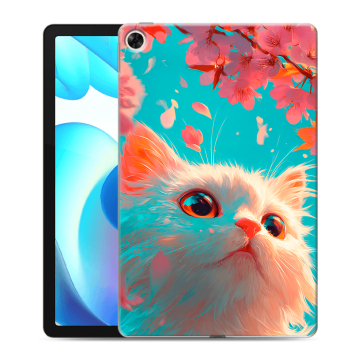 Силиконовый чехол на Realme Pad с принтом Красивый кот Силиконовый чехол на Realme Pad с принтом Красивый кот
