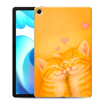 Силиконовый чехол на Realme Pad с принтом Милые котята