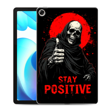 Силиконовый чехол на Realme Pad с принтом смешной скелет Силиконовый чехол на Realme Pad с принтом смешной скелет