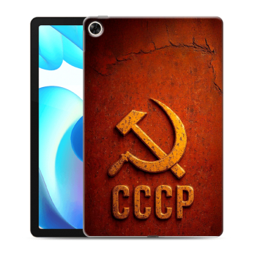 Силиконовый чехол на Realme Pad с принтом Флаг Герб СССР