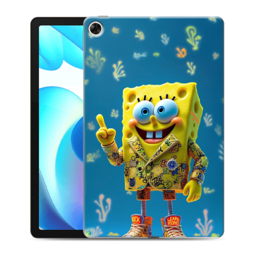 Силиконовый чехол на Realme Pad с принтом Спанч боб Спанчбоб