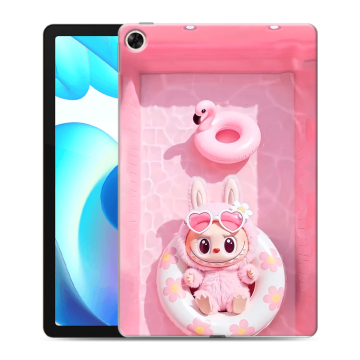 Силиконовый чехол на Realme Pad с принтом Labubu Лабубу