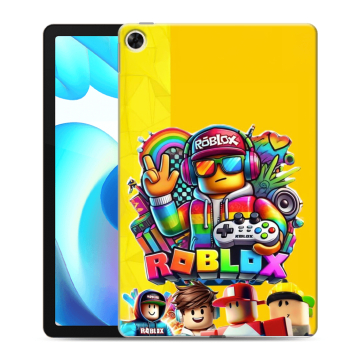 Силиконовый чехол на Realme Pad с принтом Roblox Роблокс