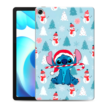 Силиконовый чехол на Realme Pad с принтом Стич Новый год