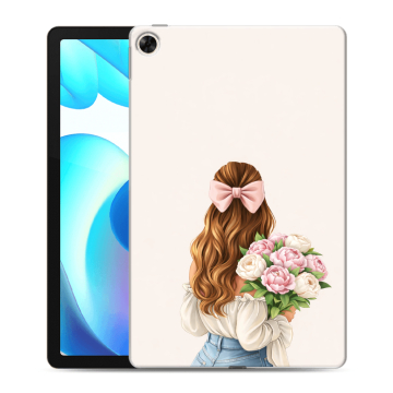 Силиконовый чехол на Realme Pad с принтом женский