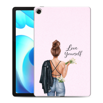 Силиконовый чехол на Realme Pad с принтом женский