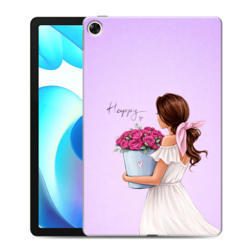 Силиконовый чехол на Realme Pad с принтом женский
