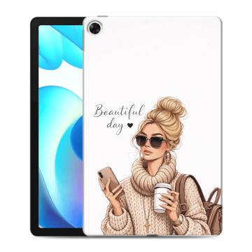 Силиконовый чехол на Realme Pad с принтом женский