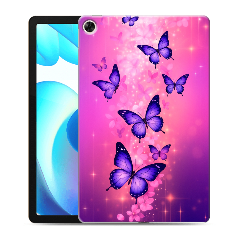 Силиконовый чехол на Realme Pad с принтом Бабочки Силиконовый чехол на Realme Pad с принтом Бабочки
