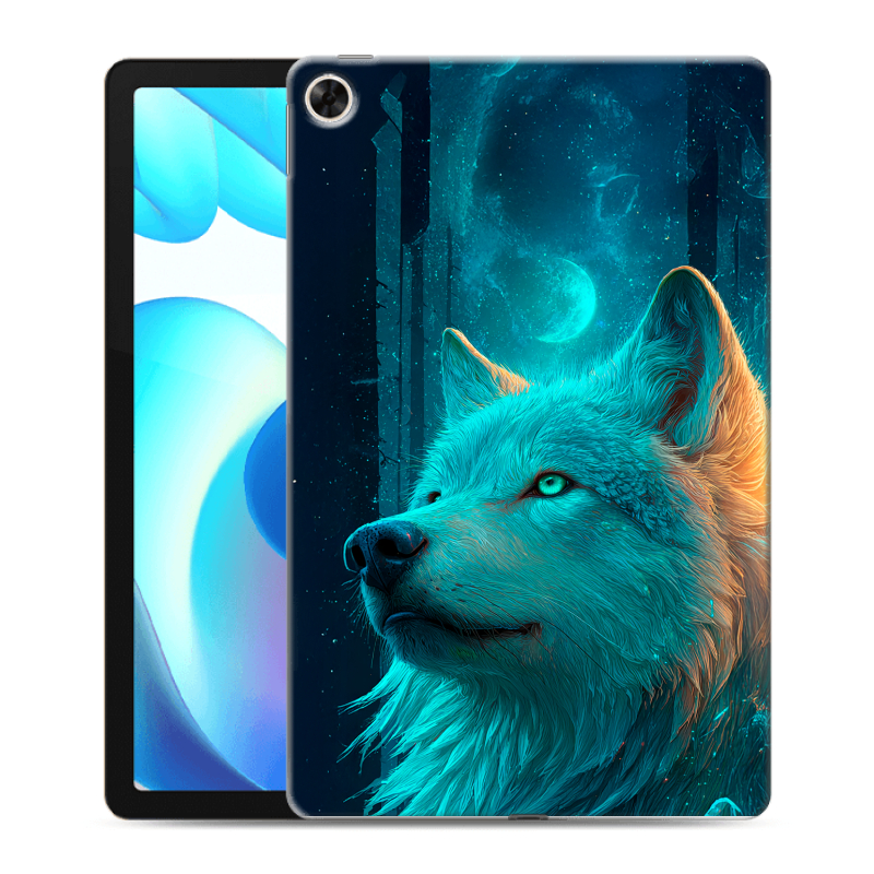 Силиконовый чехол на Realme Pad с принтом бабочки саккура Силиконовый чехол на Realme Pad с принтом бабочки саккура