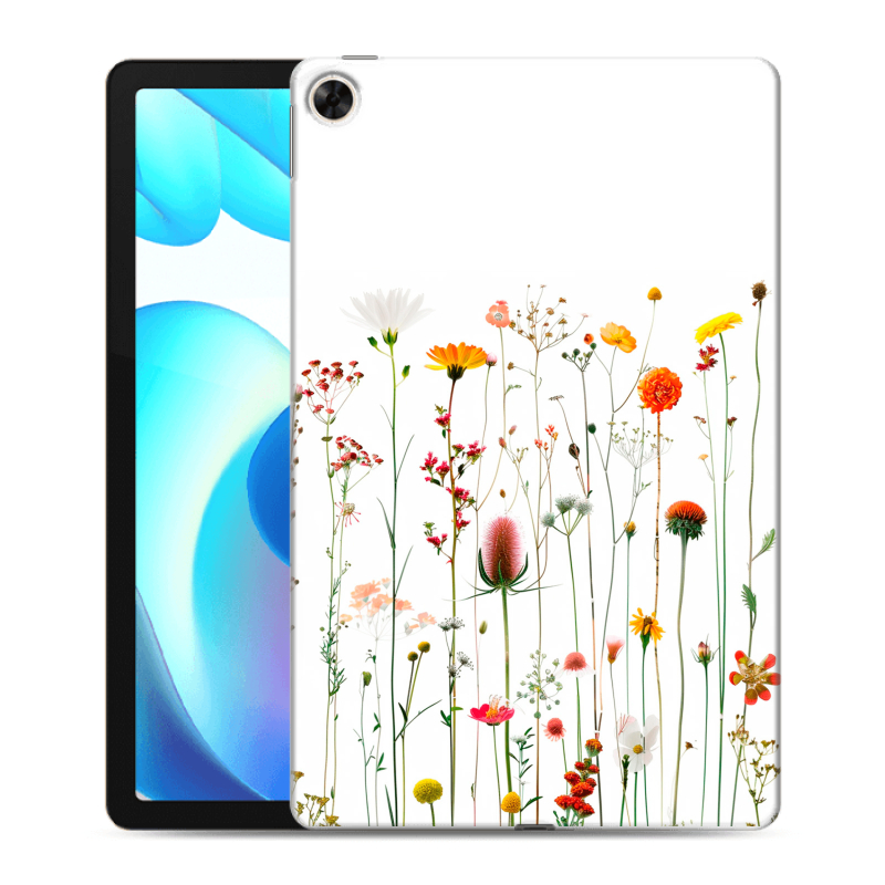 Силиконовый чехол на Realme Pad с принтом цветы Силиконовый чехол на Realme Pad с принтом цветы