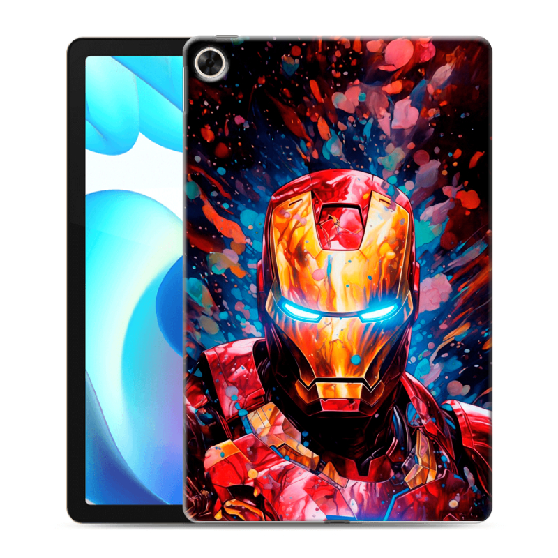 Силиконовый чехол на Realme Pad с принтом Железный человек Ironman Силиконовый чехол на Realme Pad с принтом Железный человек Ironman