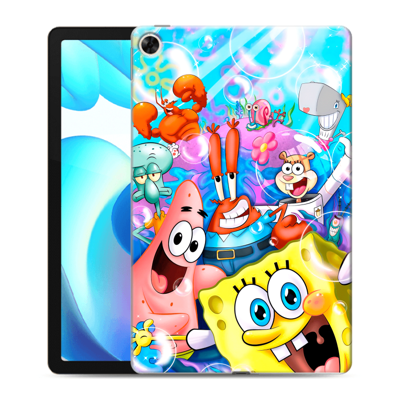 Силиконовый чехол на Realme Pad с принтом спанчбоб спанч боб Силиконовый чехол на Realme Pad с принтом спанчбоб спанч боб