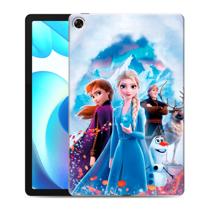 Силиконовый противоударный чехол на Realme Pad с принтом Холодное сердце Frozen Силиконовый противоударный чехол на Realme Pad с принтом Холодное сердце Frozen