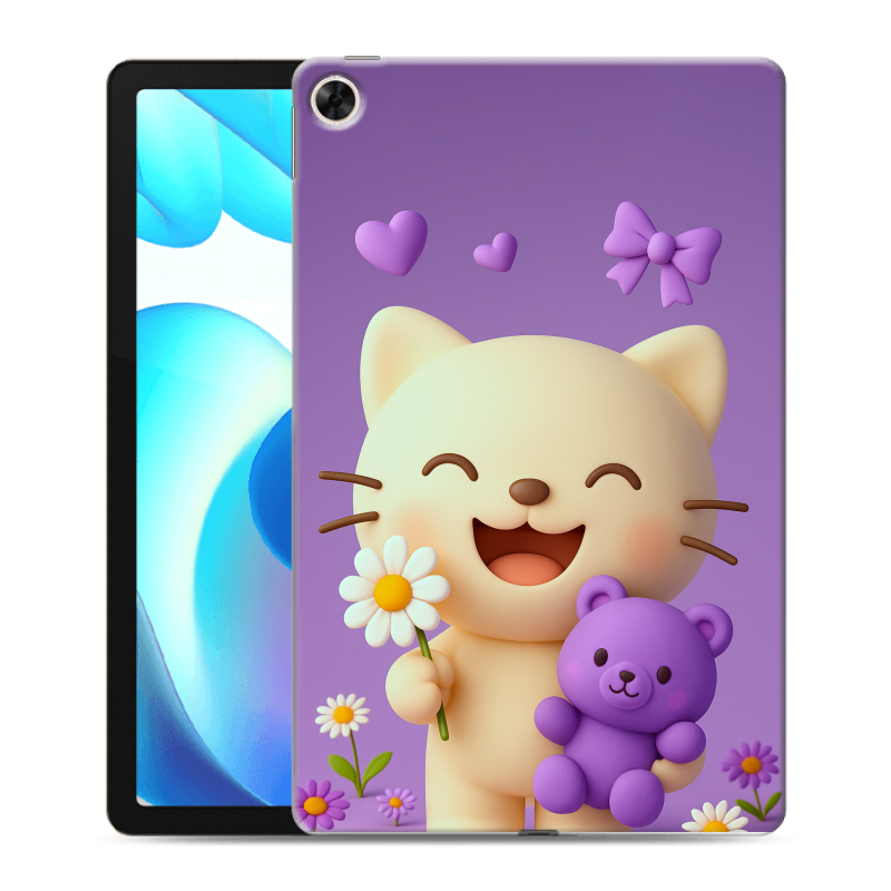 Силиконовый чехол на Realme Pad с принтом для девочек Силиконовый чехол на Realme Pad с принтом для девочек