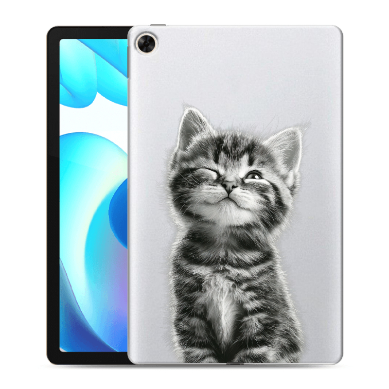 Силиконовый чехол на Realme Pad с принтом Котенок Силиконовый чехол на Realme Pad с принтом Котенок