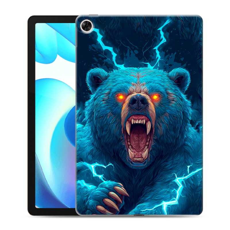 Силиконовый чехол на Realme Pad с принтом Медведь Силиконовый чехол на Realme Pad с принтом Медведь