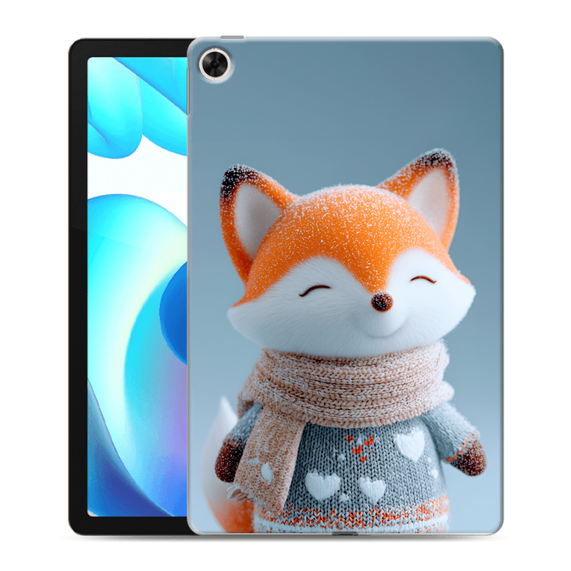 Силиконовый чехол на Realme Pad с принтом Лиса Силиконовый чехол на Realme Pad с принтом Лиса