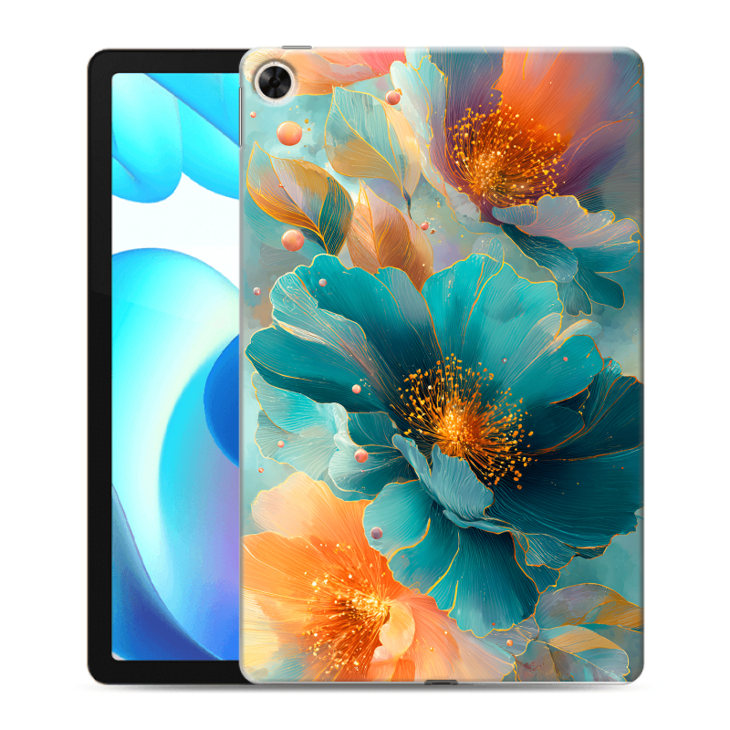 Силиконовый чехол на Realme Pad с принтом Цветы Силиконовый чехол на Realme Pad с принтом Цветы
