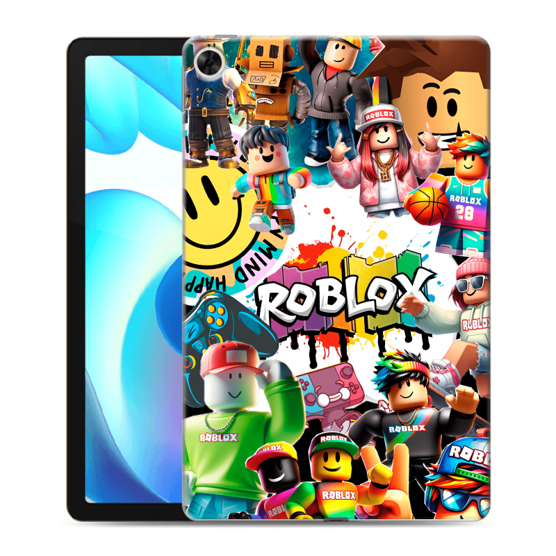 Силиконовый противоударный чехол на Realme Pad с принтом Roblox Роблокс Силиконовый противоударный чехол на Realme Pad с принтом Roblox Роблокс