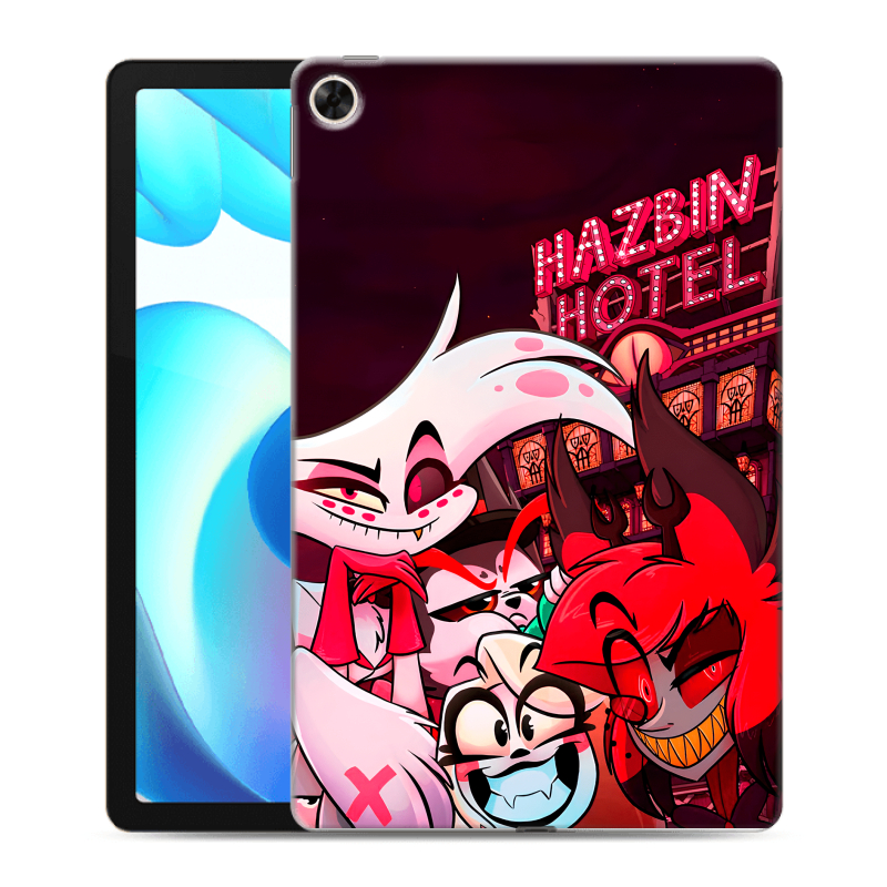 Силиконовый чехол на Realme Pad с принтом Hazbin Hotel Отель Хазбин Силиконовый чехол на Realme Pad с принтом Hazbin Hotel Отель Хазбин