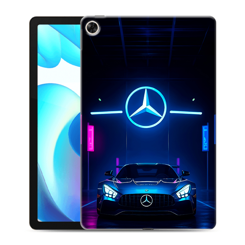 Силиконовый чехол на Realme Pad с принтом Mercedes Мерседес Силиконовый чехол на Realme Pad с принтом Mercedes Мерседес