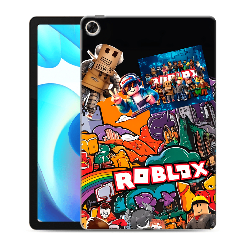 Силиконовый противоударный чехол на Realme Pad с принтом Roblox Роблокс Силиконовый противоударный чехол на Realme Pad с принтом Roblox Роблокс