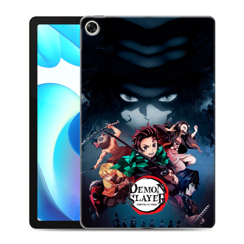Силиконовый чехол на Realme Pad с принтом Demon Slayer Клинок рассекающий демонов Силиконовый чехол на Realme Pad с принтом Demon Slayer Клинок рассекающий демонов