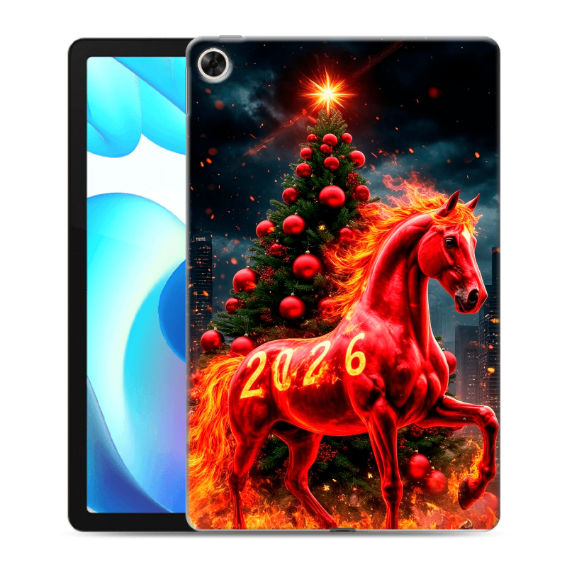 Силиконовый чехол на Realme Pad с принтом Новый год Силиконовый чехол на Realme Pad с принтом Новый год