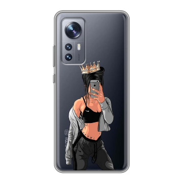 Силиконовый чехол на Xiaomi 12 с принтом Женские принты