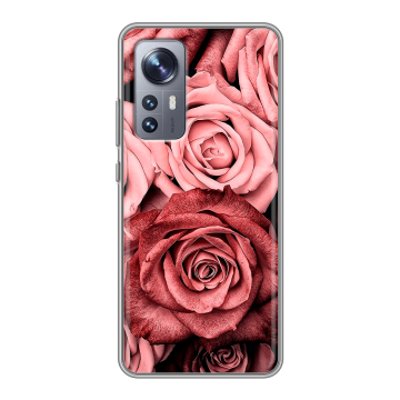 Силиконовый чехол на Xiaomi 12 с принтом Цветы розы