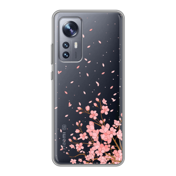 Силиконовый чехол на Xiaomi 12 с принтом Ветка сакуры Силиконовый чехол на Xiaomi 12 с принтом Ветка сакуры
