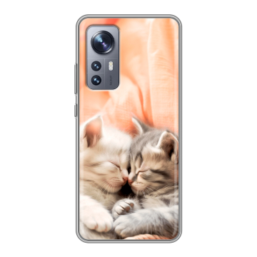 Силиконовый чехол на Xiaomi 12 с принтом Котята