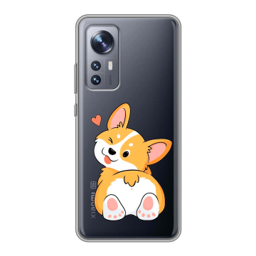 Силиконовый чехол на Xiaomi 12 с принтом Корги Силиконовый чехол на Xiaomi 12 с принтом Корги