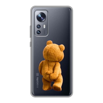 Силиконовый чехол на Xiaomi 12 с принтом Медведь Силиконовый чехол на Xiaomi 12 с принтом Медведь